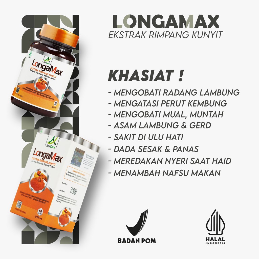 LONGAMAX Obat Herbal Maag Kronis Asam Lambung Gangguan Pencernaan &amp; GERD