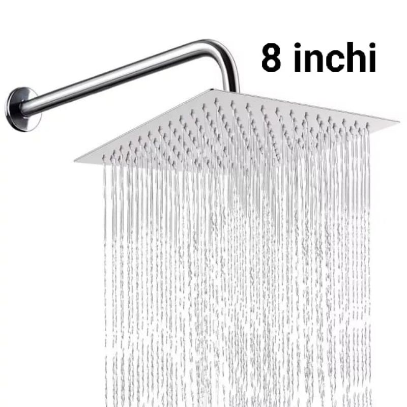 Wall shower stenlies/shower tanam tembok/Head shower