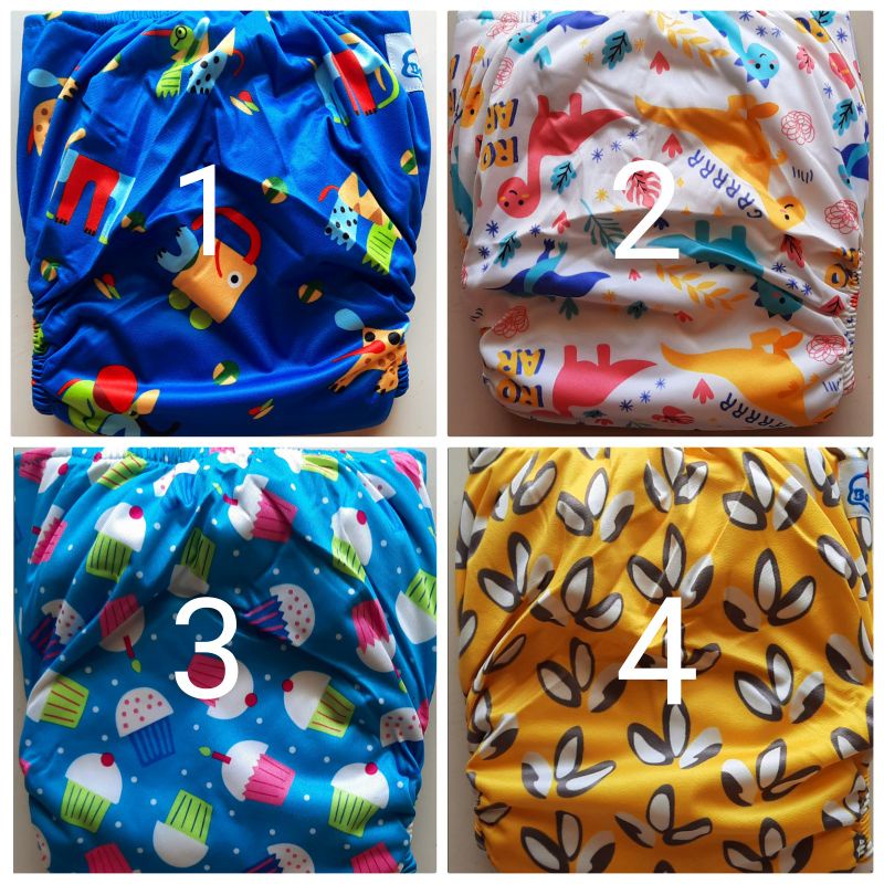 POPOK KAIN CUCI ULANG / CLOTH DIAPER/ CLODI BABYLAND +2 INSERT MICROFIBER