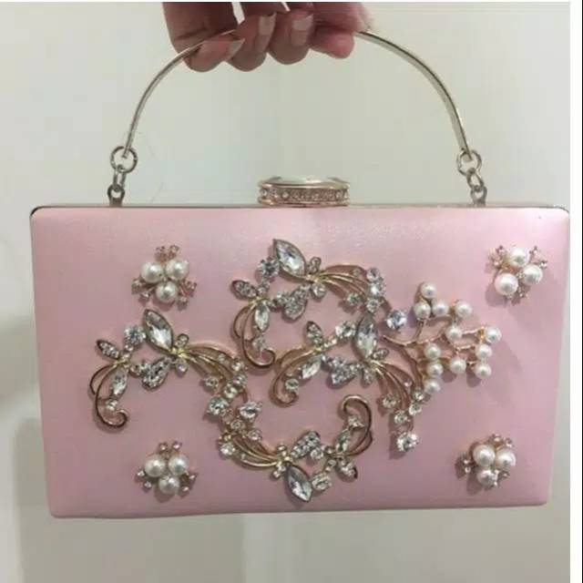 tas pesta pink kebaya akad acc event bag formal non