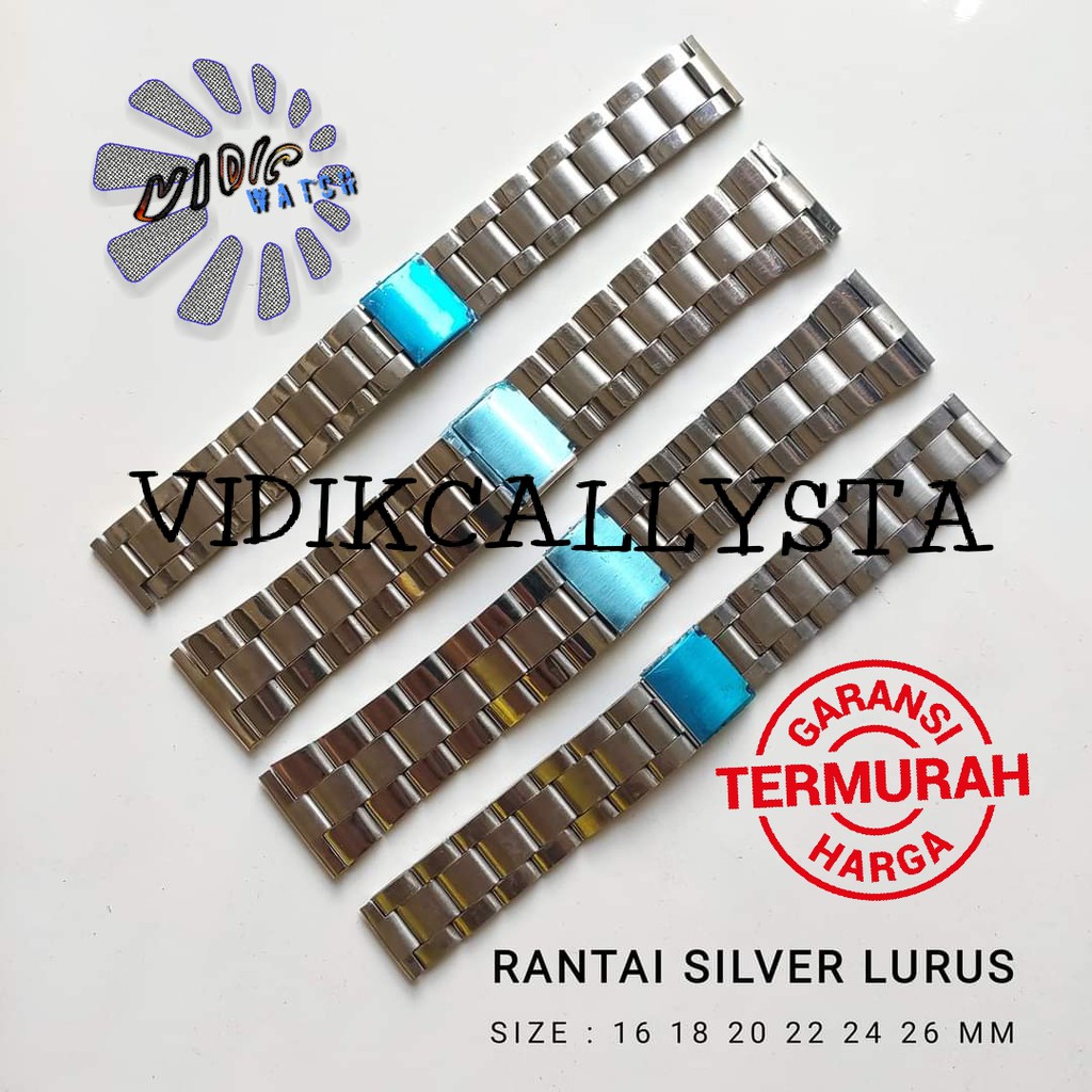 Tali jam tangan stinless steel Tali jam tangan rante universal 14mm 16mm 18mm 20mm 22mm 24mm 26mm