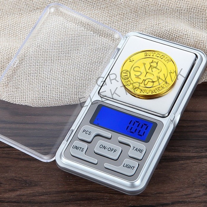 Timbangan Emas Logam Batu Akik Perhiasan Digital Mini Pocket Scale 200 - 0,01 Gram MH-Series