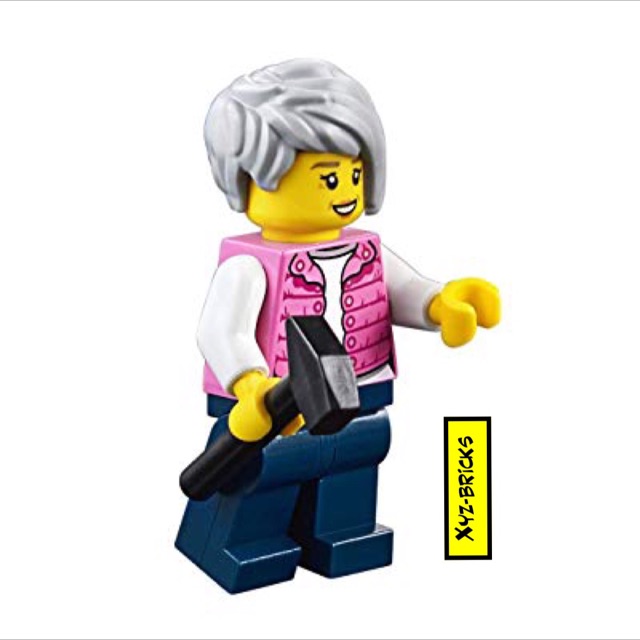 LEGO 60202 Part Out - CTY0912 - Cool Female Camper with Vest Jacket Minifigure