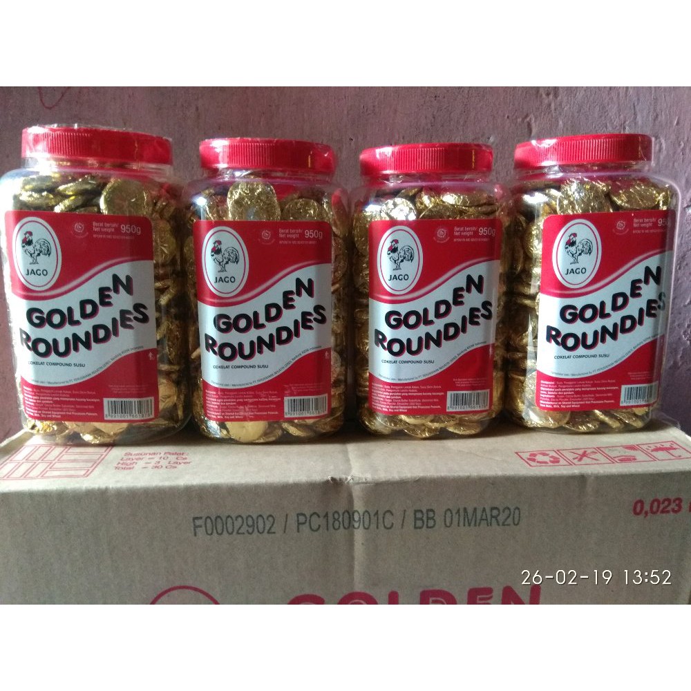 

Coklat koin ayam jago coklat golden roundies Murah