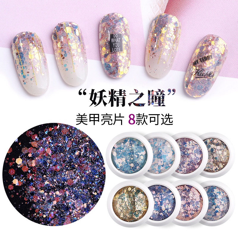 Pretty Payet Glitter Portable Warna-Warni Untuk Nail Art / Manicure