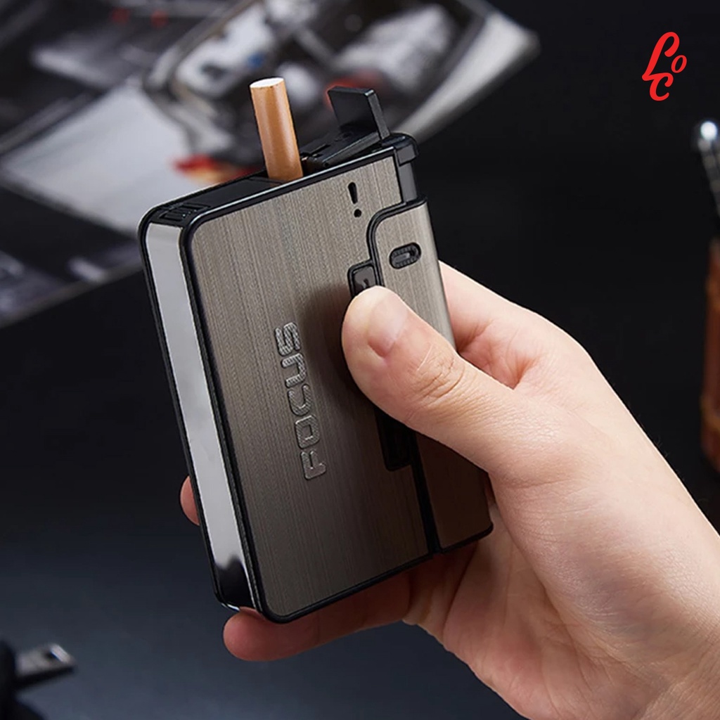 Kotak Tempat Rokok Wadah Rokok Elegant Fashion Bungkus Metal Case Korek Api Metal