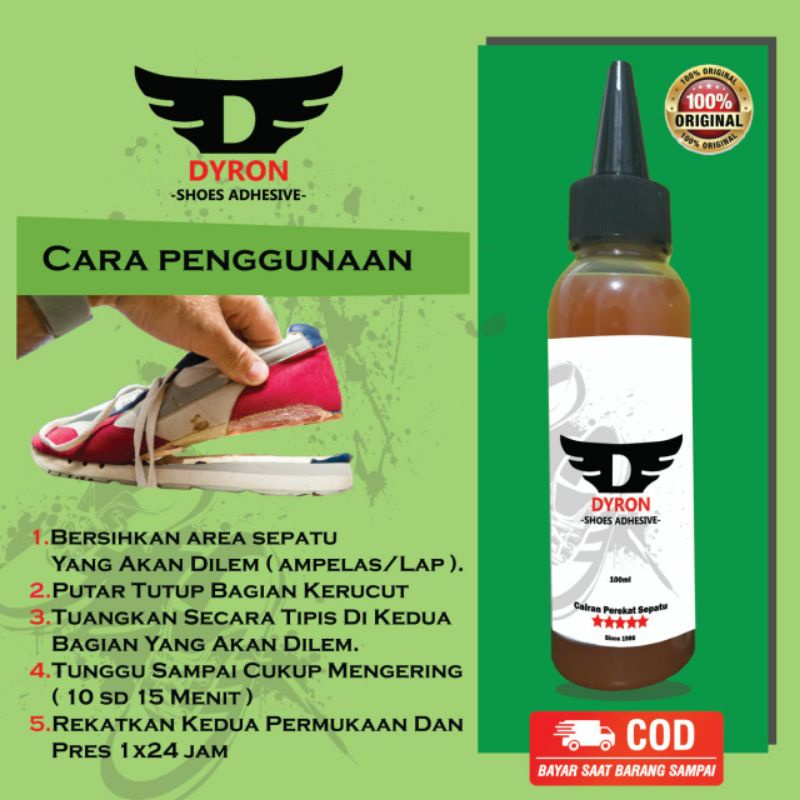 LEM SEPATU ORIGINAL SUPER KUAT [ HIGH STRENGTH] DYRON 100ml MIDSOLE-OUTSOLE-Etc