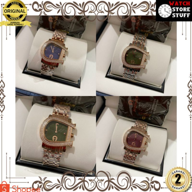[AIGNER GENUA DUE] - JAM TANGAN PRIA WANITA | RANTAI | KULIT | KARET | MURAH | WANITA PAPER BAG
