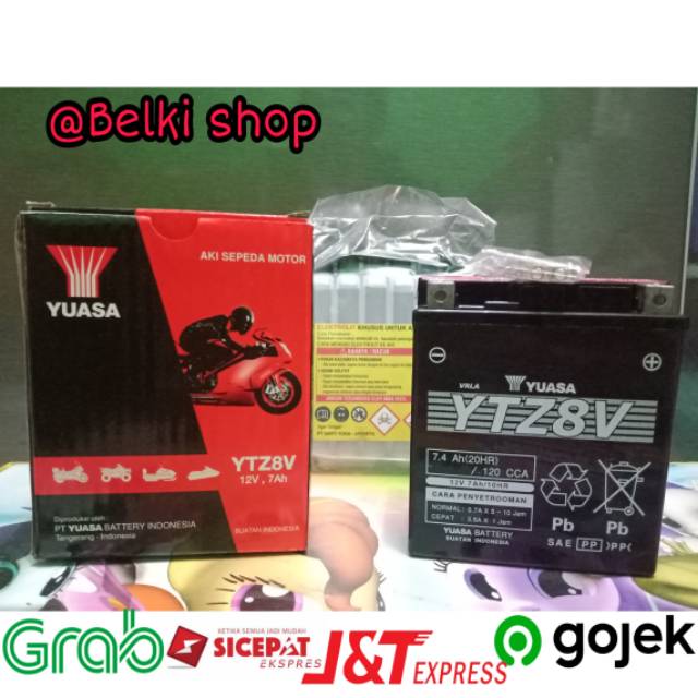 Aki Motor Honda CBR 150, CBR 250, PIAGGIO Liberty Yuasa YTZ8V 7Ah
