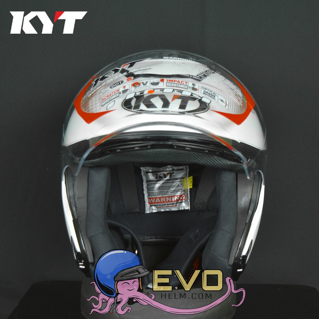 HELM KYT KYOTO_SOLID - WHITE (SINGLE VISOR)