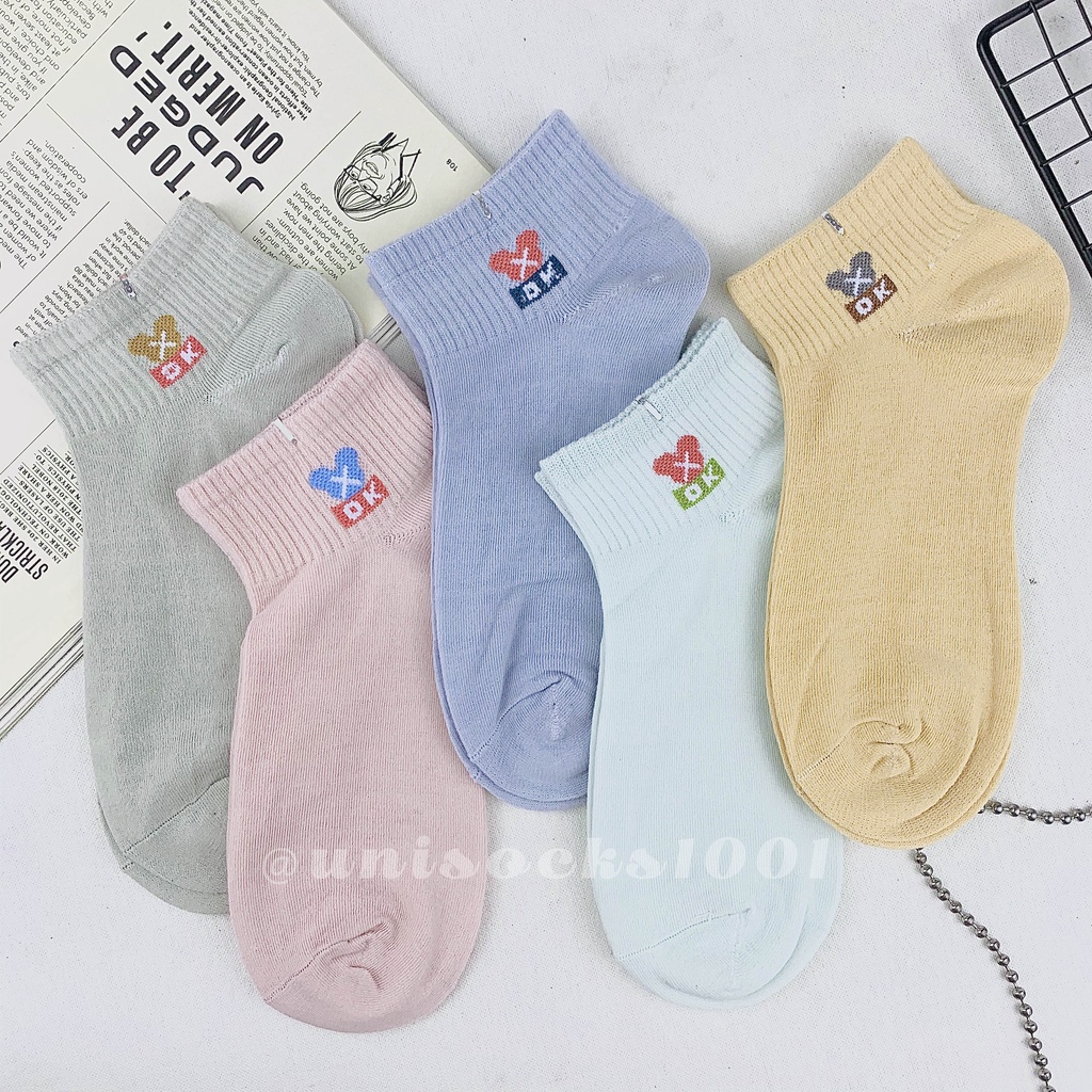 Import Kaos kaki pendek cewe wanita motif lucu 3D karakter pendek woman socks ankle sock tebal bermotif kualitas premium-MOUSE OK E