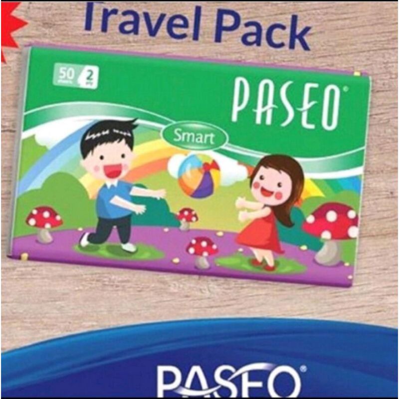 Tissue Paseo Smart Travel Pack 2ply 50 Sheet