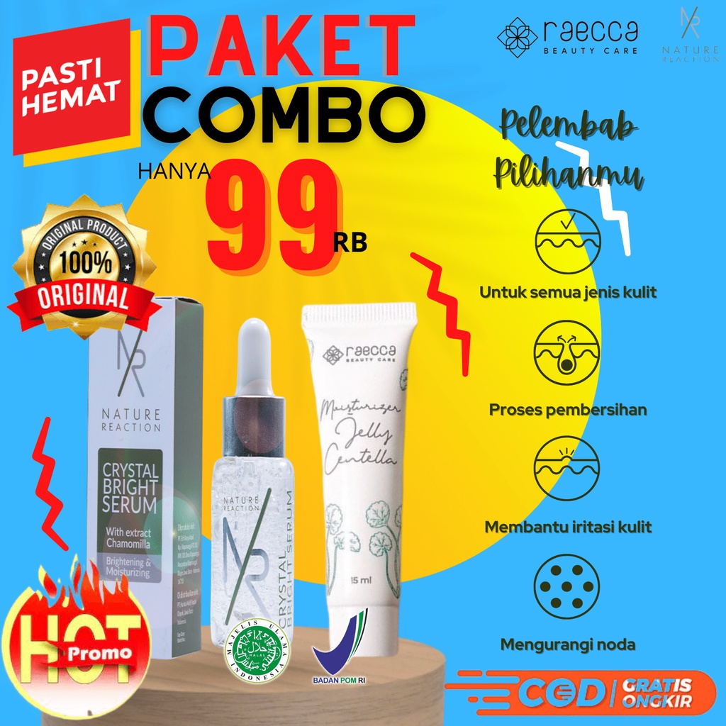 ORIGINAL | NR Serum Wajah Glowing Nature Reaction Crystal Bright HALAL MUI & BPOM 100% Dijamin Origi