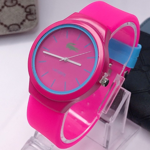 JAM TANGAN  ANALOG STRAP SILIKON WARNA JAM TANGAN MURAH CEWEK UNTUK WANITA JAM TANGAN COUPLE W47