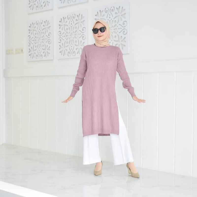 Tunik Long Rajut Premium