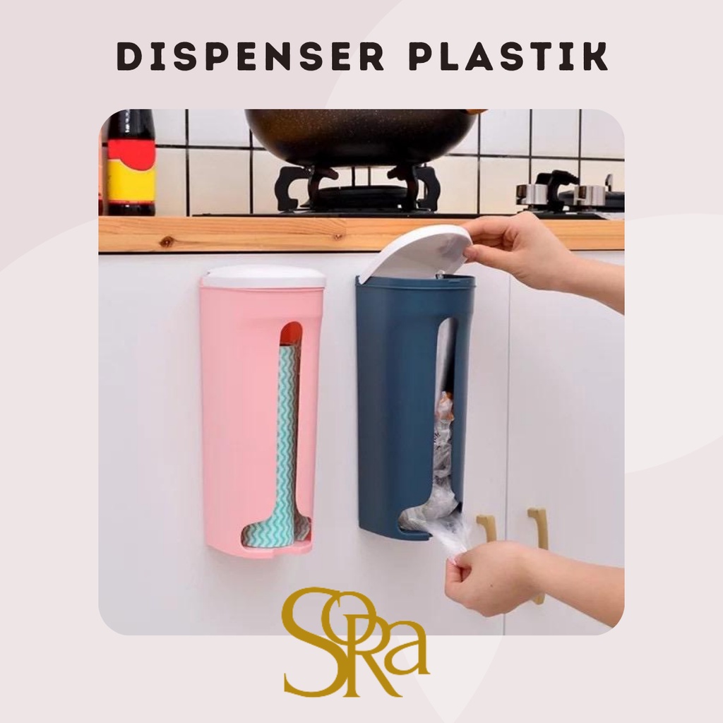 Dispenser Kantong Plastik Sampah Tempel Dinding tempat kantong kresek TISU TISSUE DAPUR GULUNG