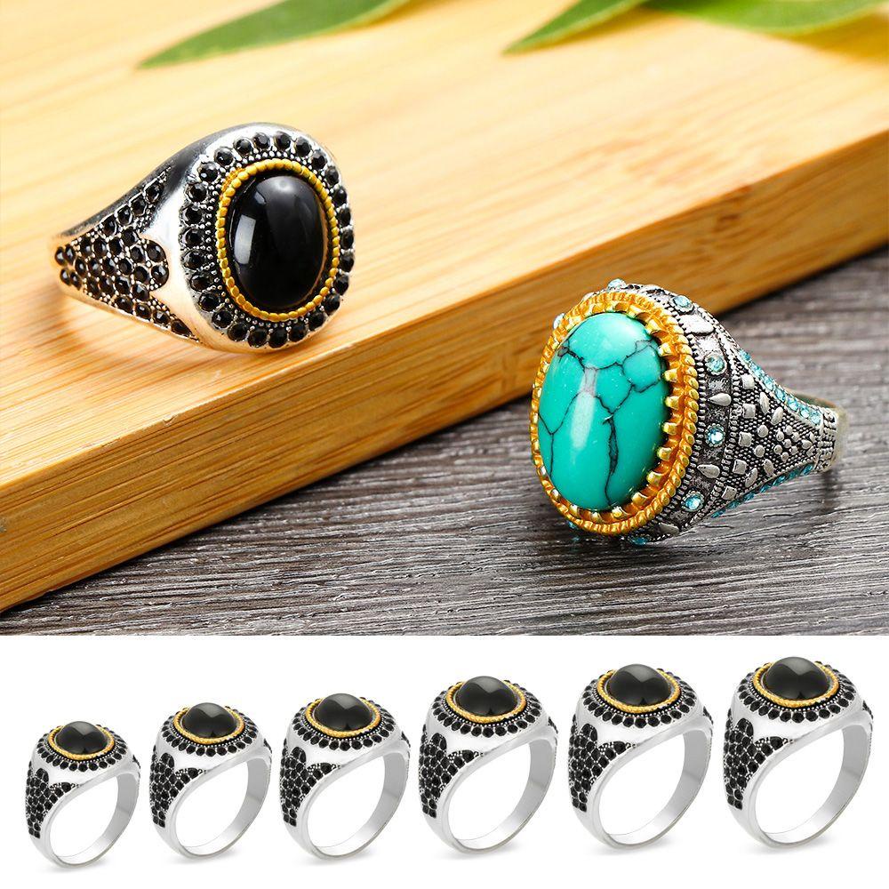 PREVA Turkish Ring Fashion 2022 Trendy Islamic Retro Handmade Vintage Double Swords