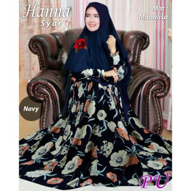 Hanna syari maxmara syari jumbo gamis busui satin mewah terbaru gamis pengajian