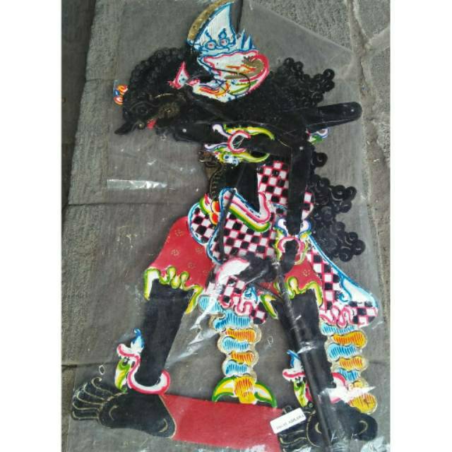 (BISA COD) KERAJINAN WAYANG KULIT BUTO BIMO ALIAS JAGAL ABILAWA UKURAN BESAR 40x20 cm  PEDALANGAN