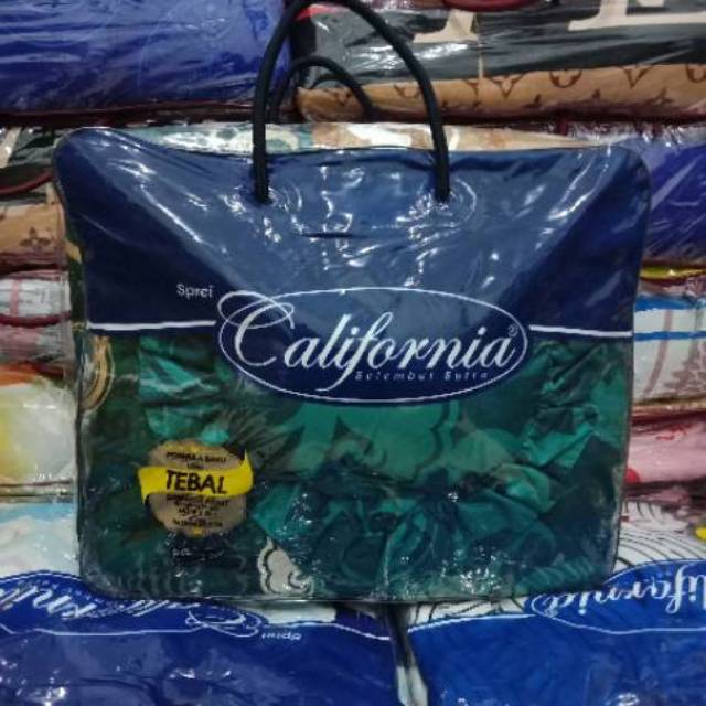 Bedcover California King Rumbai Ukuran 180x200 cm Katun Selembut Sutra Kualitas Premium