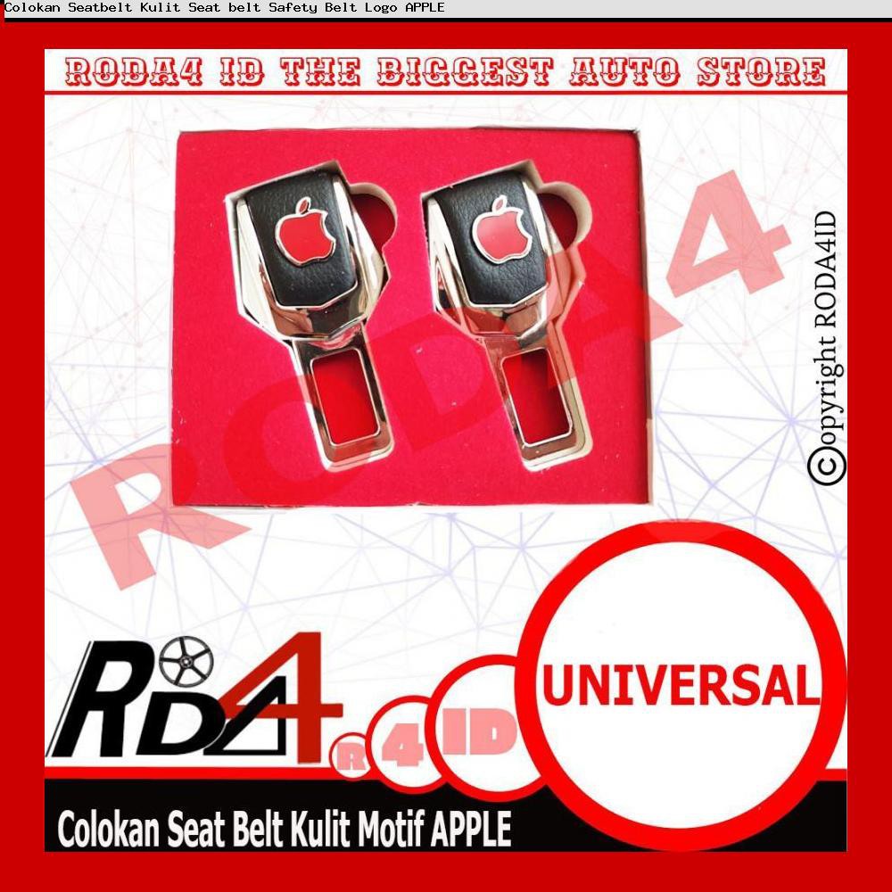 Colokan Seatbelt Kulit Seat belt Safety Belt Logo APPLE