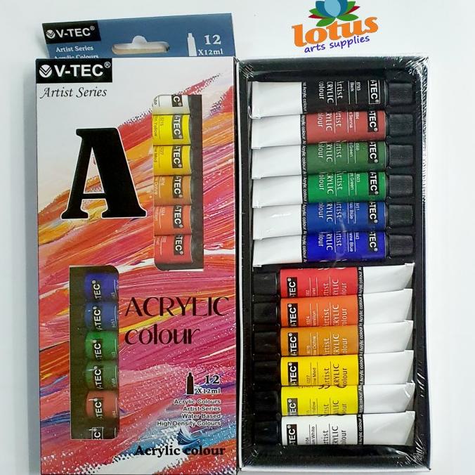 

TERBARU V-TEC Acrylic Colour Set 12 warna x 12ml tube/CAT AKRILIK SET/CAT AKRILIK SET 24 WARNA/CAT AKRILIK PASTEL/CAT AIR/CAT AIR LUKIS SET/CAT AIR GIOTTO/KUAS LUKIS 1 SET/KUAS LUKIS KECIL/KUAS LUKIS LENGKAP/KANVAS LUKIS/KANVAS LUKIS SKETSA/KANVAS LUKIS