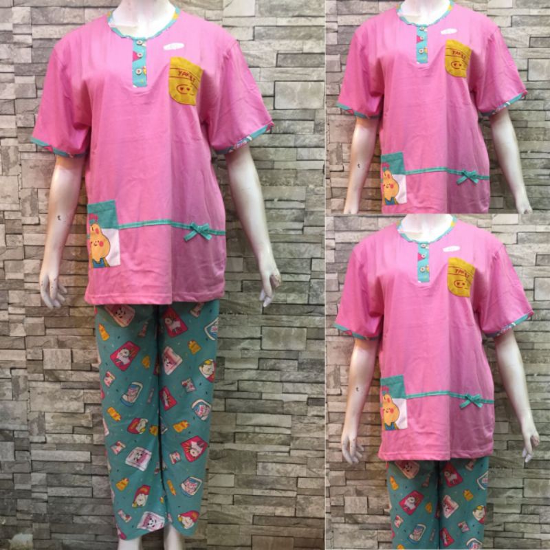 CP FOREVER MAMA SIZE | BAJU TIDUR | PIYAMA | COD-482 Pink