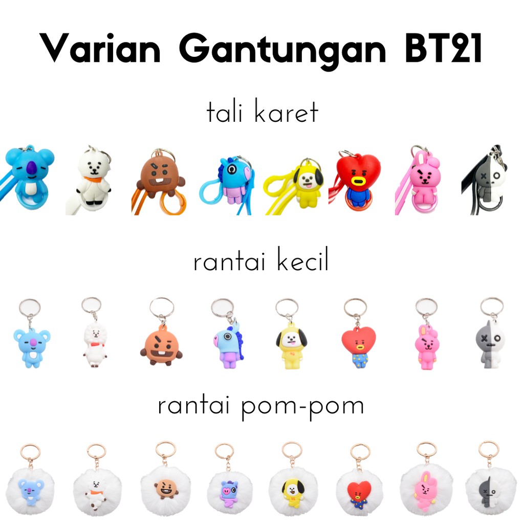 3SP | AH04 Gantungan Kunci Tas Anak Lucu Karakter Boneka K-Pop Keychain Murah Grosir