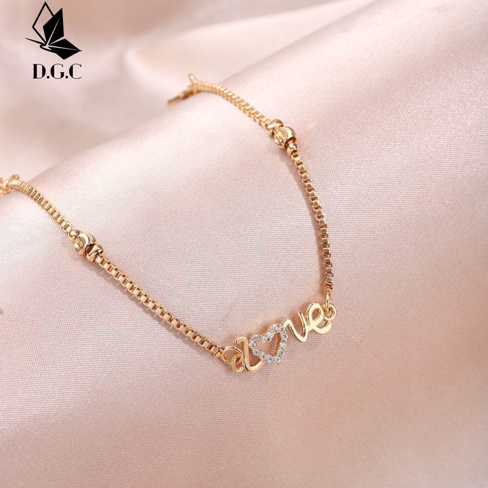 ✨Tongtonges✨ COD gelang titanium wanita anti karat korean style huruf D207