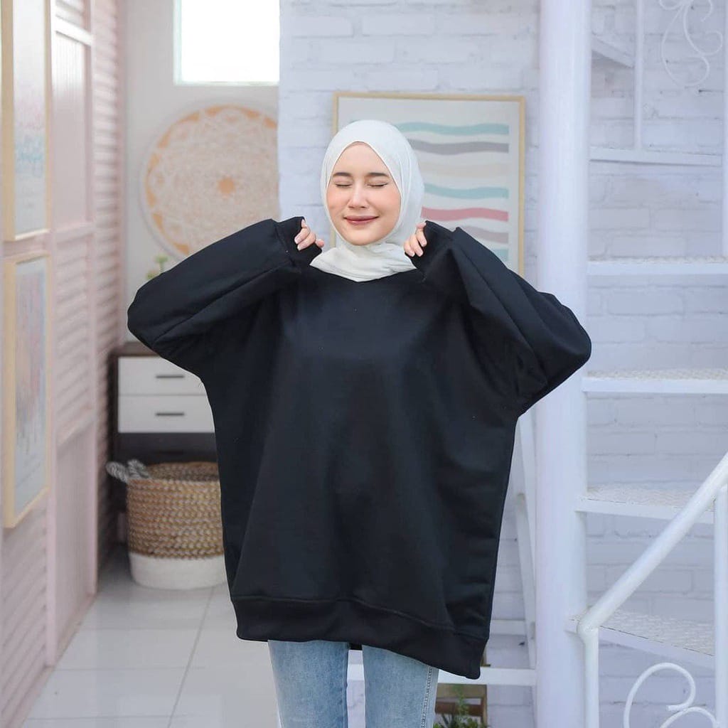 BEFAST - ZEC OOTD Sweater OLIVE / FLSW XXL Basic Sweater Fleece Oversize / Pakaian Wanita / Sweater Oversize / Fashion Wanita Santai / Sweater Polos / Keluaran Terbaru / OOTD Wania ALa Korean Style