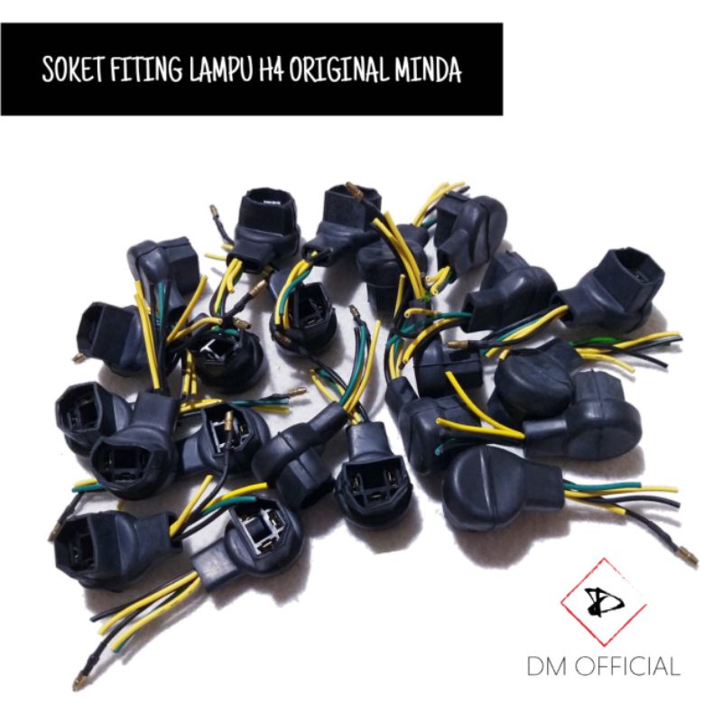 SOKET LAMPU H4 • FITING SOKET LAMPU MOTOR MOBIL ORIGINAL MINDA