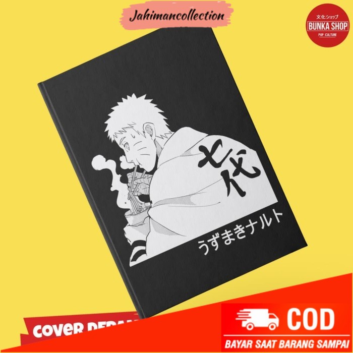

✨ BISA COD ✨ Note Book Anime Naruto Uzumaki Black Edition Hardcover A5 Buku Catatan