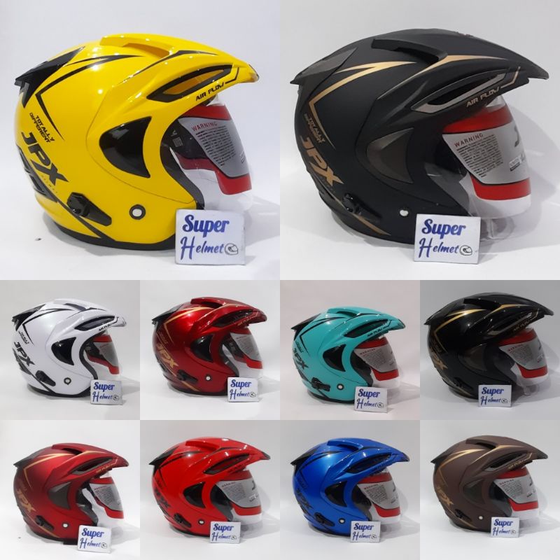 Helm half face JPX double visor JPX SUPREME polos