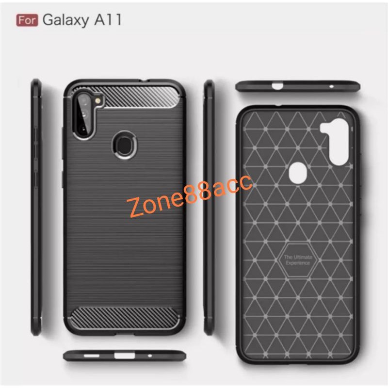 Silicon Case SAMSUNG A11 M11 Softcase iPAKY Carbon Casing Cover TPU