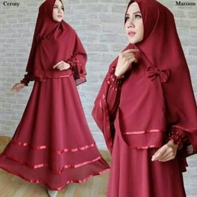 JCK- ANGGUN SYARI / Gamis Syari Set Lebaran / Set Gamis Murah (tersedia 9 warna)