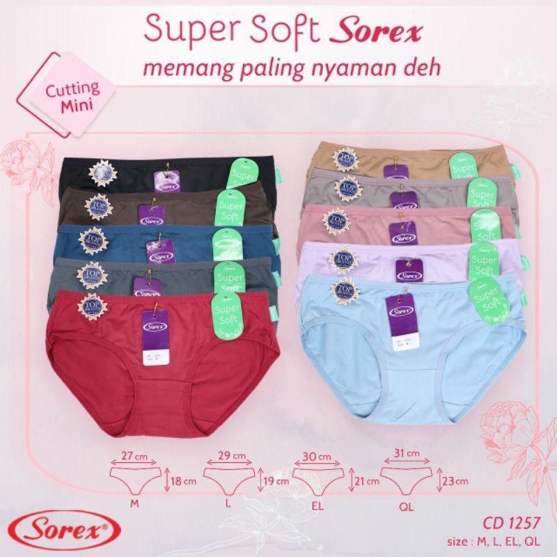 Celana Dalam Katun Mini Super Soft Sorex 1257