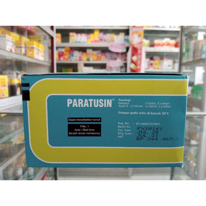 PARATUSIN TABLET 1 STRIP @10 TABLET - ED 03/2025