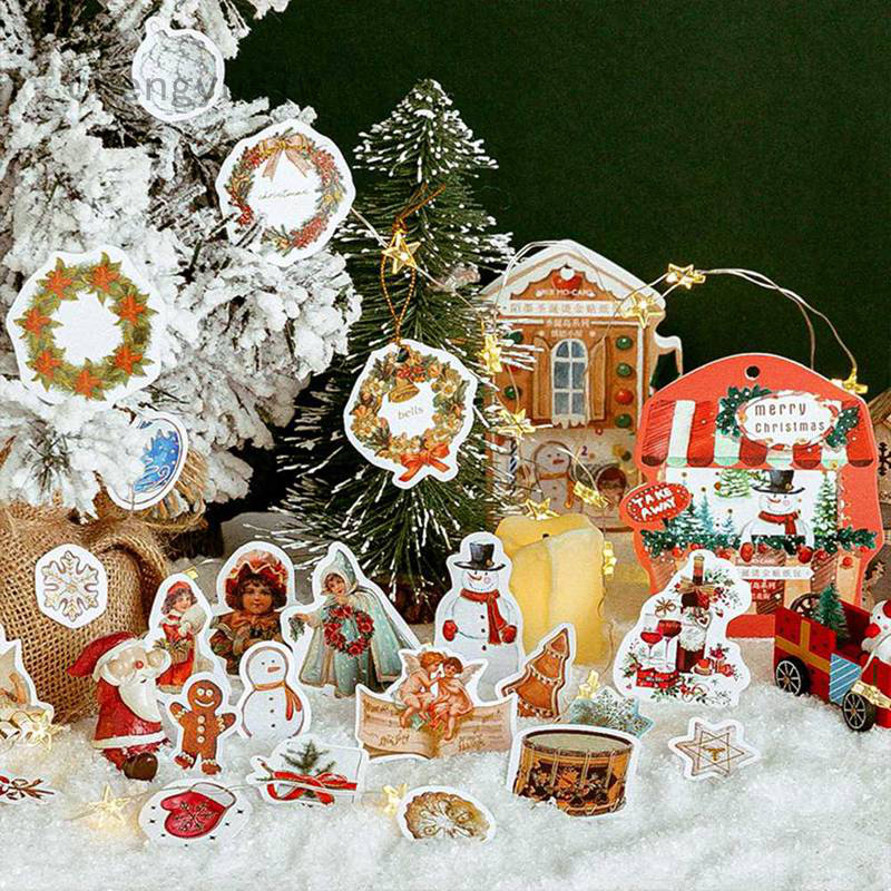 40pcs pack Stiker Seri Natal  Untuk Dekorasi  Diary 