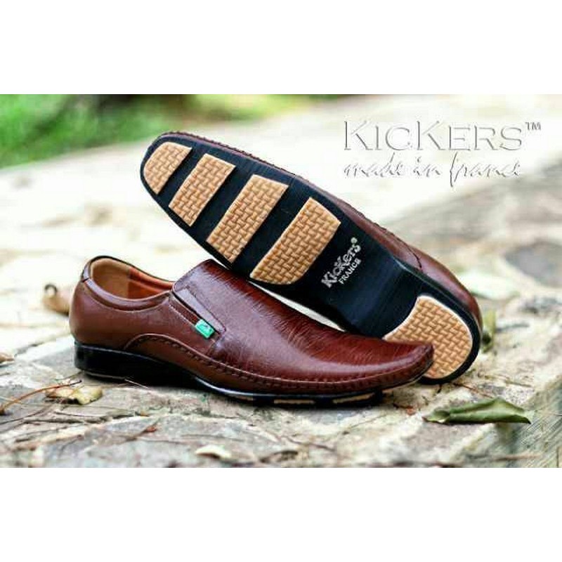 Sepatu Pantofel Kulit Asli Original kickers High Casual Formal Kantor Kerja kickers formal Hitam