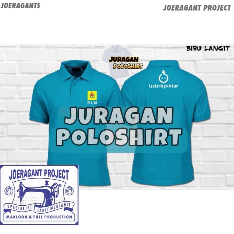Poloshirt Listrik Pintar LOGO DEPAN PLN - Polo listrik pintar PLN BUMN - Kaos Listrik Pintar PLN JP 