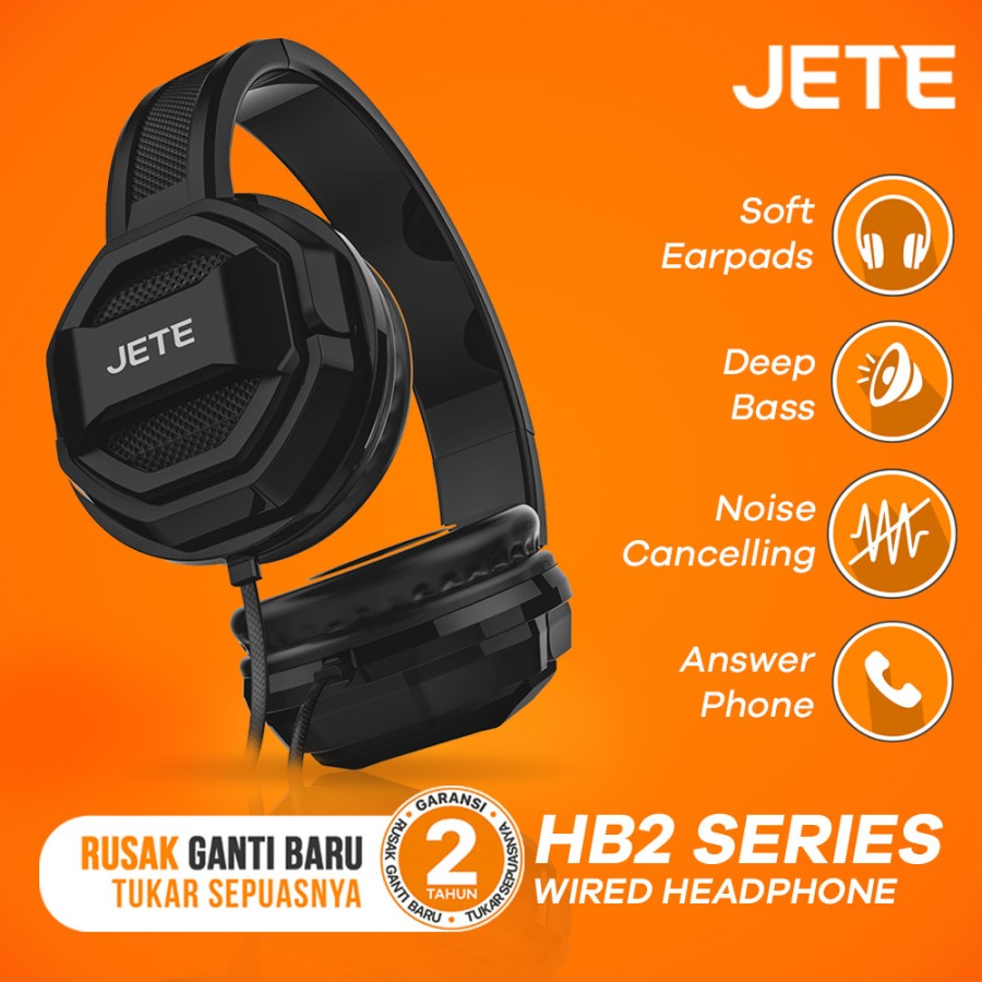 JETE HB2 Headset, Headphone with Deep Bass