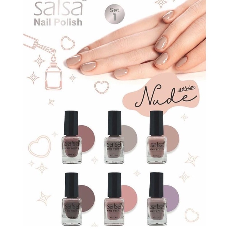 [COD] SALSA Nail Polish Series Nude Kutek Salsa Nude BPOM