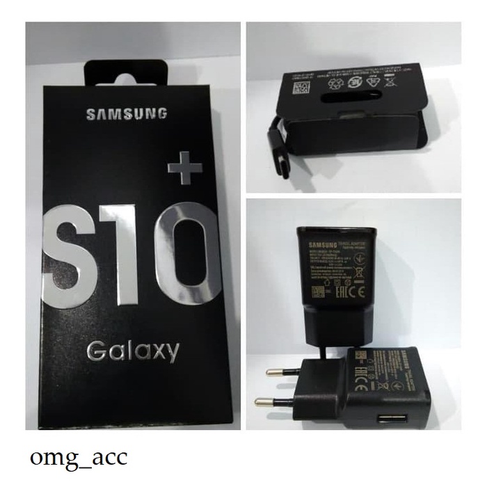 Casan HP Samsung Galaxy S10+ micro USB Type C kepala batok charger