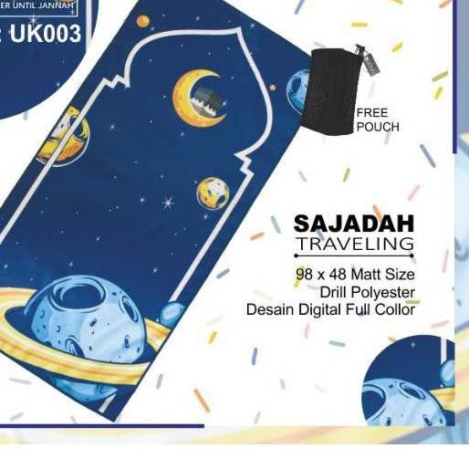PROMO BESAR (yro-770) Sajadah Travel Anak UMMIKU Motif Galaxi & Kabah