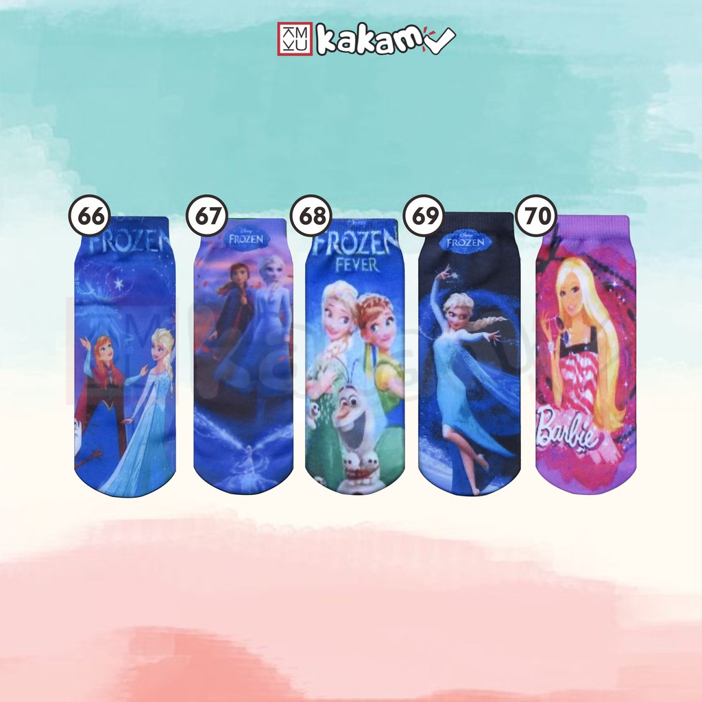 Kaos Kaki Printing Anak Karakter D