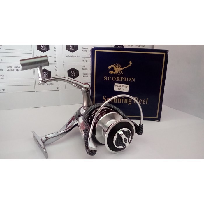 Reel Pancing Full Metal Hla Scorpion/Qunhai 5000 dan 6000 12+1 BB Omah Pancing Shop