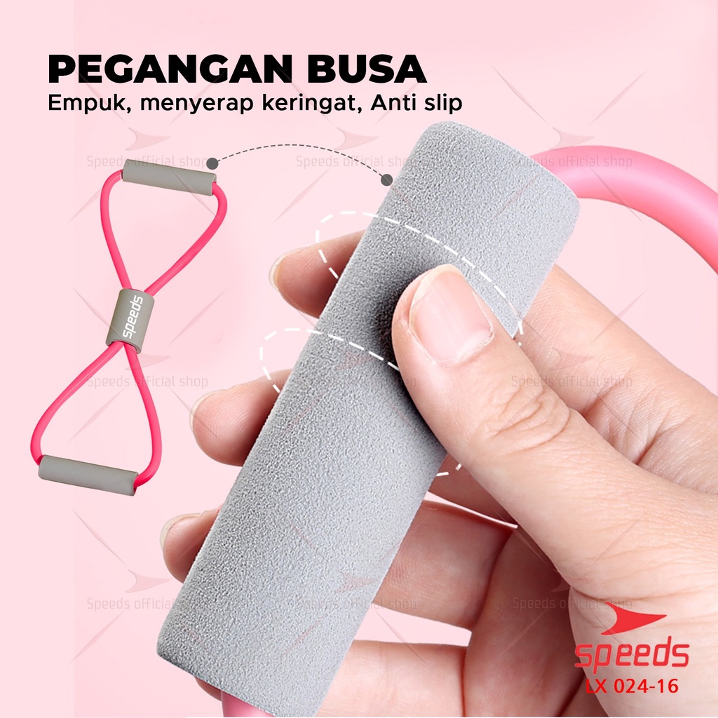 SPEEDS Tali Fitness Gym Yoga Resistance Bands 8 Toning Tube Tali Olahraga Stretching 024-16-4