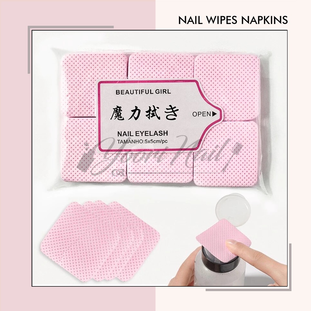 Nail Wipes Remover Napkins pads tissue nail wipe tisu nail polish gel polish