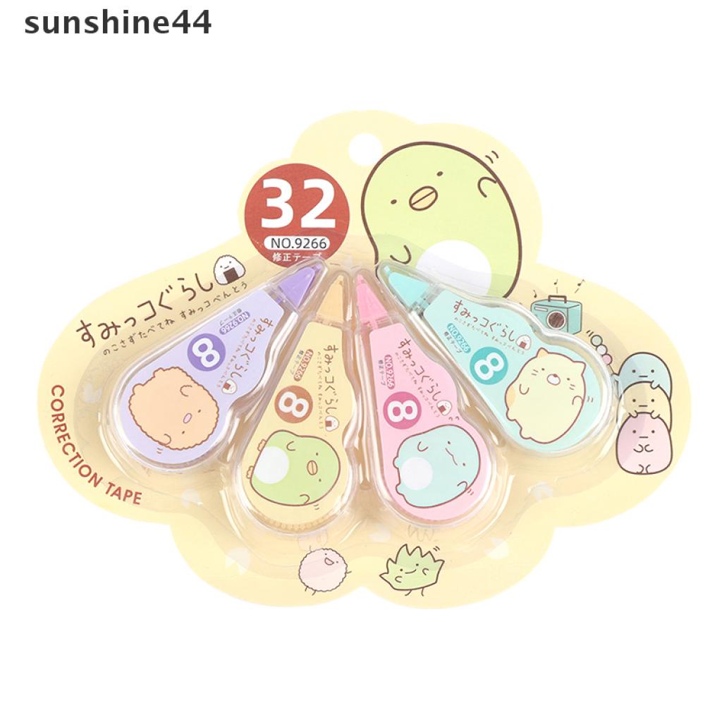 Sunshine 4pcs / Pak Correction Tape / Tip Ex Kertas Putih Untuk Sekolah / Kantor