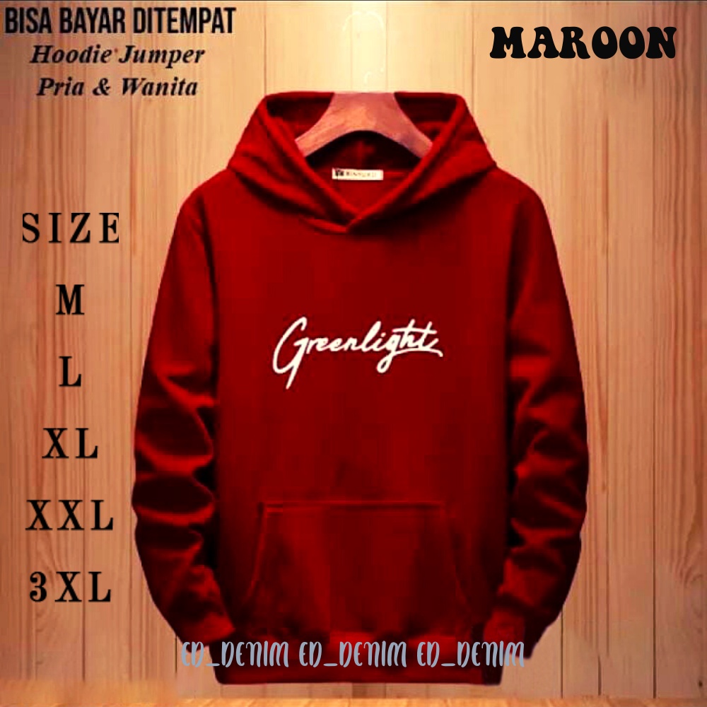 Hoodie Greenlight / Sweater Hoodie Pria / Switer Cowok Distro